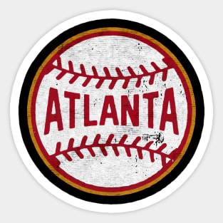 Atlanta baseball city Sticker